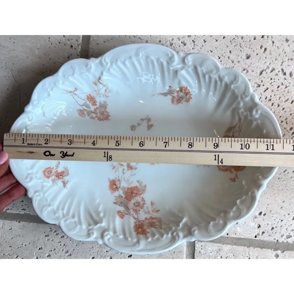 Limoges France A.Lanternier Floral Fine Porcelain Bowl